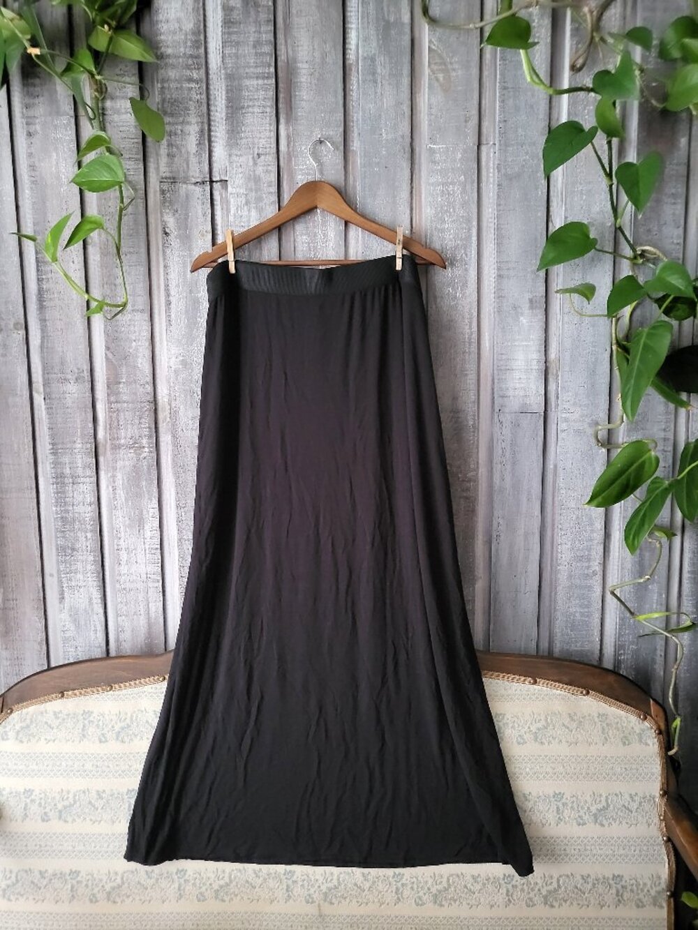 Witty Is Pretty Black Knit Maxi Skirt Plus Size 4X NWT